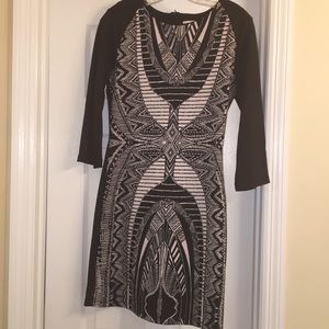 Black and white statement dress